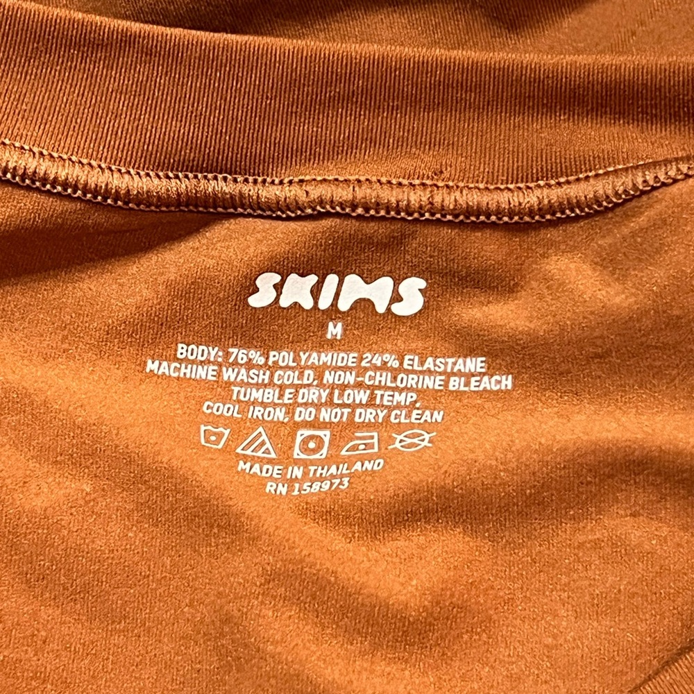 SKIMS Terracotta Fits Everybody Long Sleeve Dress Size M - Picture 2 of 7